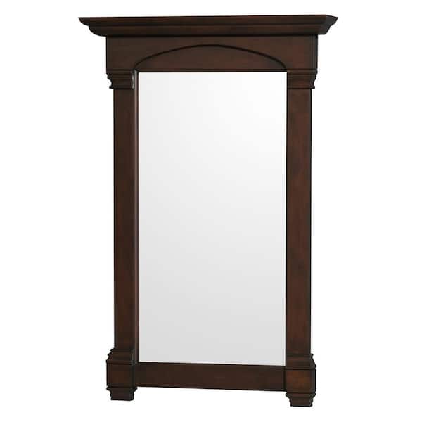 Wyndham Collection Andover 28 in. W x 41 in. H Framed Rectangular Bathroom Vanity Mirror in Dark Cherry