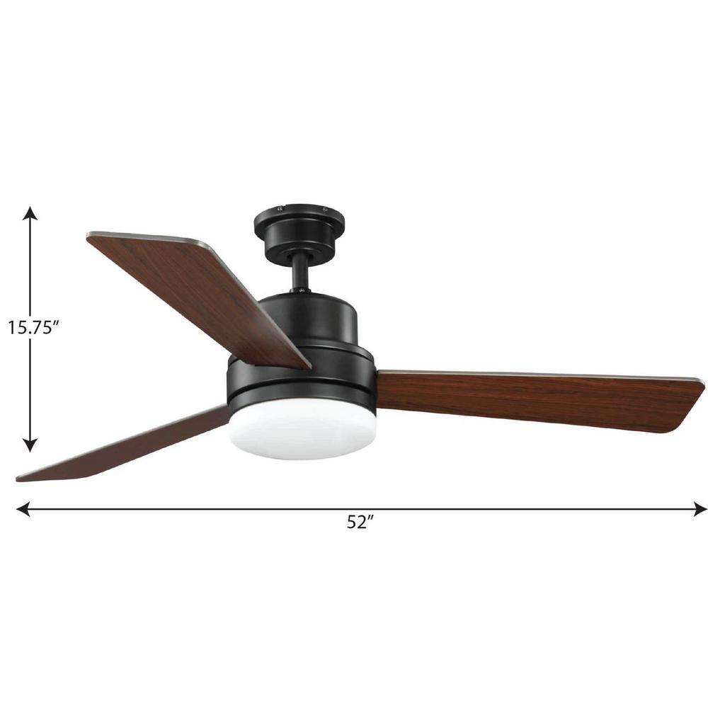 Trevina II 52" Architectural Bronze Ceiling Fan with LED Light