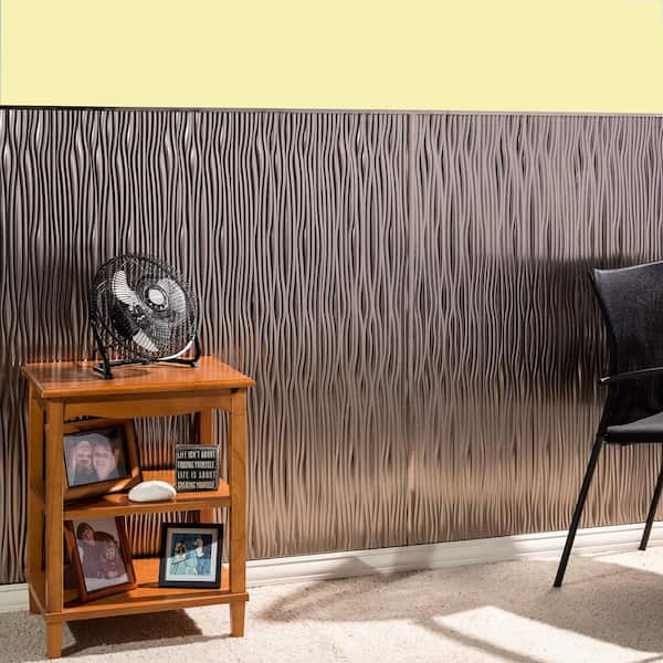 Fasade® 4' PVC Brushed Nickel Large Profile J-Trim - 5 Pack