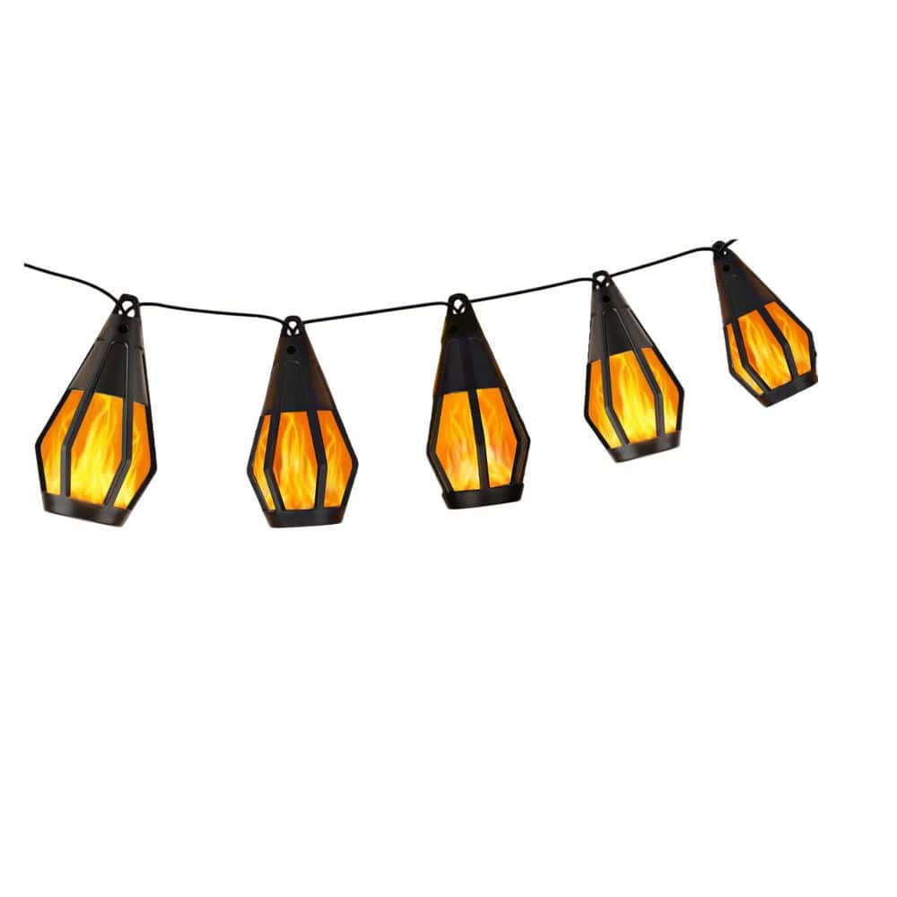 21 ft. Solar Waterproof String Lights with 10 Flickering Flame Light Bulbs, Lantern String Lights for Yard Arbor Decor price history on PriceWatchPro