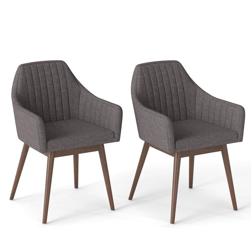 Dining Chairs Set of 2 Upholstered Accent Chairs with Comfy Padded Backrest and Seat-Gray price history on PriceWatchPro