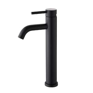 Coco Single-Handle Single-Hole Bathroom Faucet in Matte Black