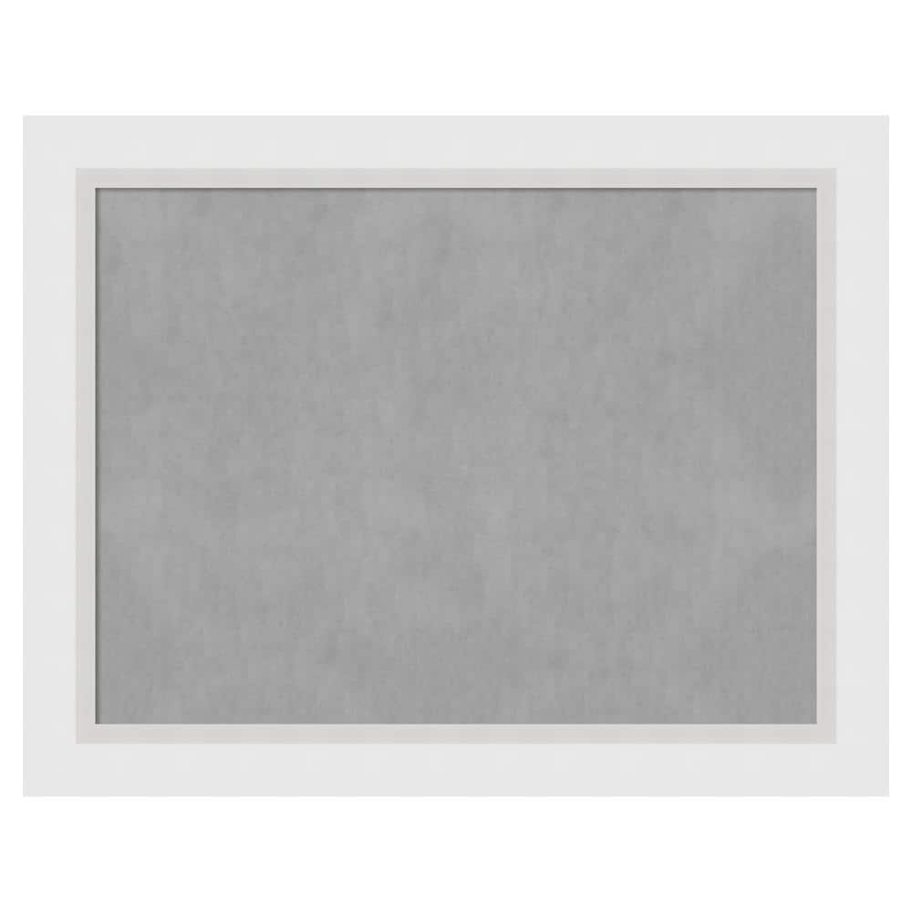 Blanco White and Grey Wood Framed Magnetic Board 24x18