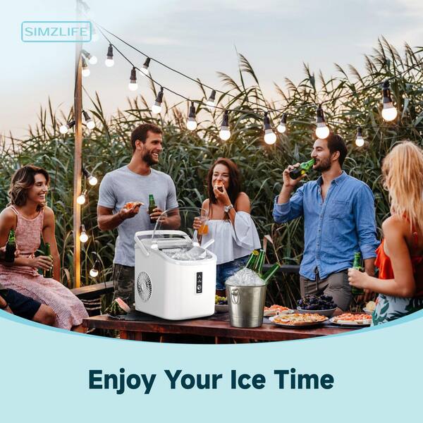 9.4 in. 26.5lb/24H Bullet Ice Countertop Portable Ice Maker
