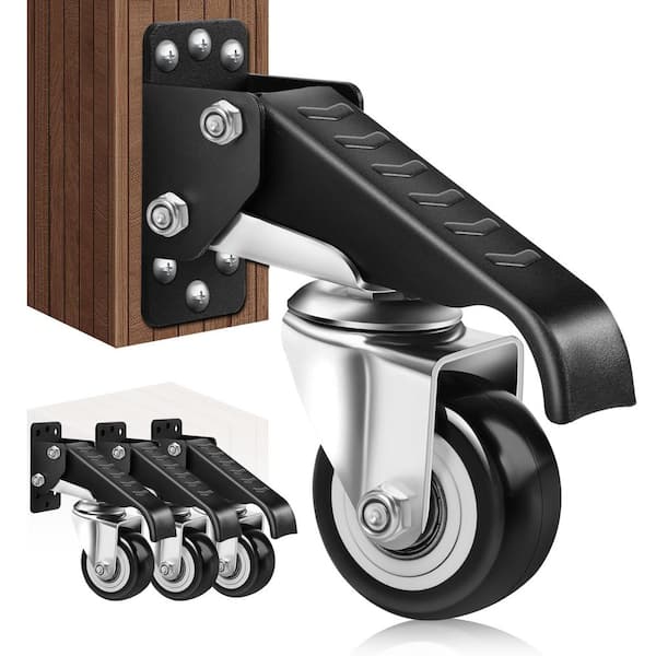 Angel Sar Heavy Duty Workbench Casters Retractable Casters Kit 600 lbs. (4-Pack)