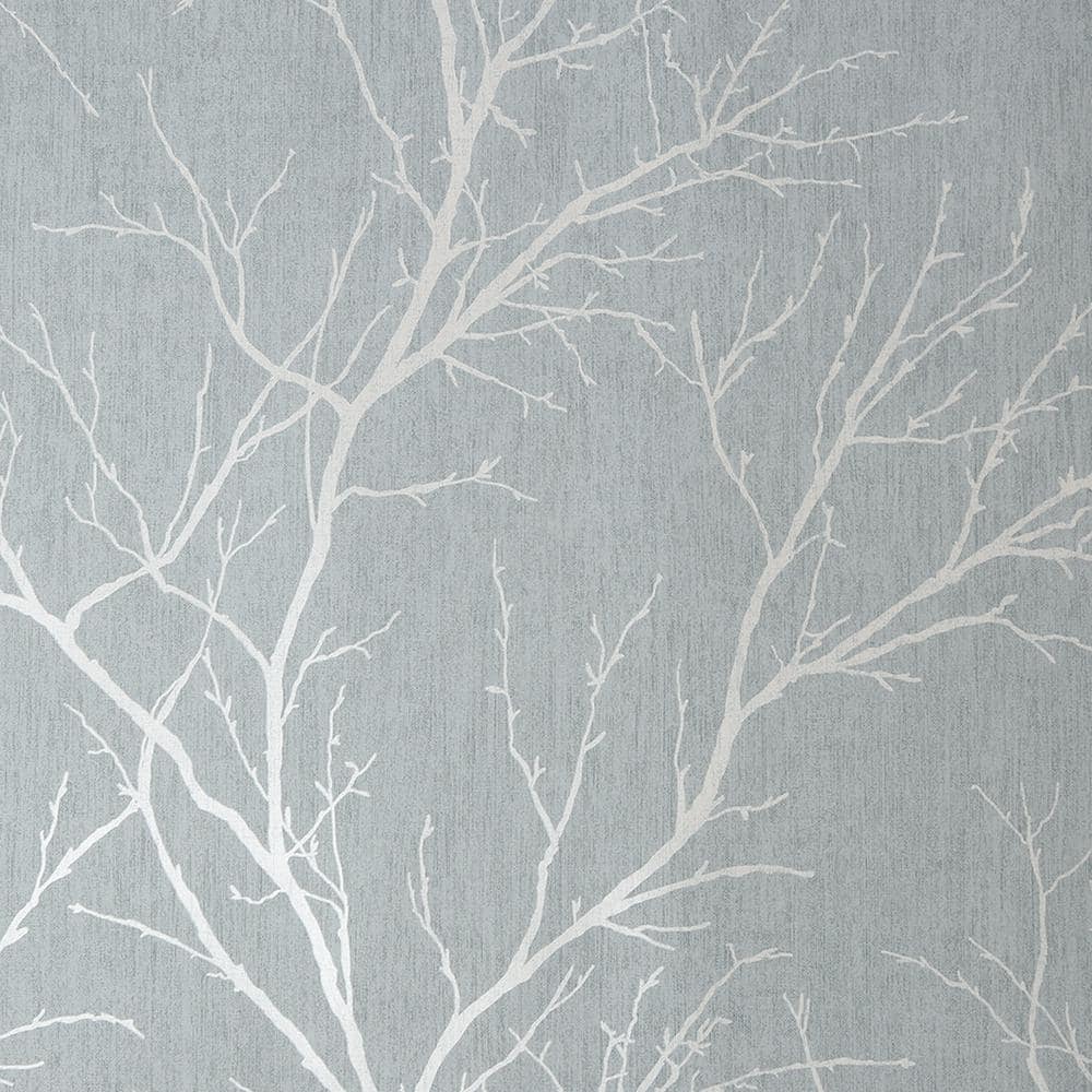 Winter Tree Duck Egg Removable Wallpaper