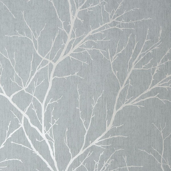 Unbranded Winter Tree Duck Egg Removable Wallpaper