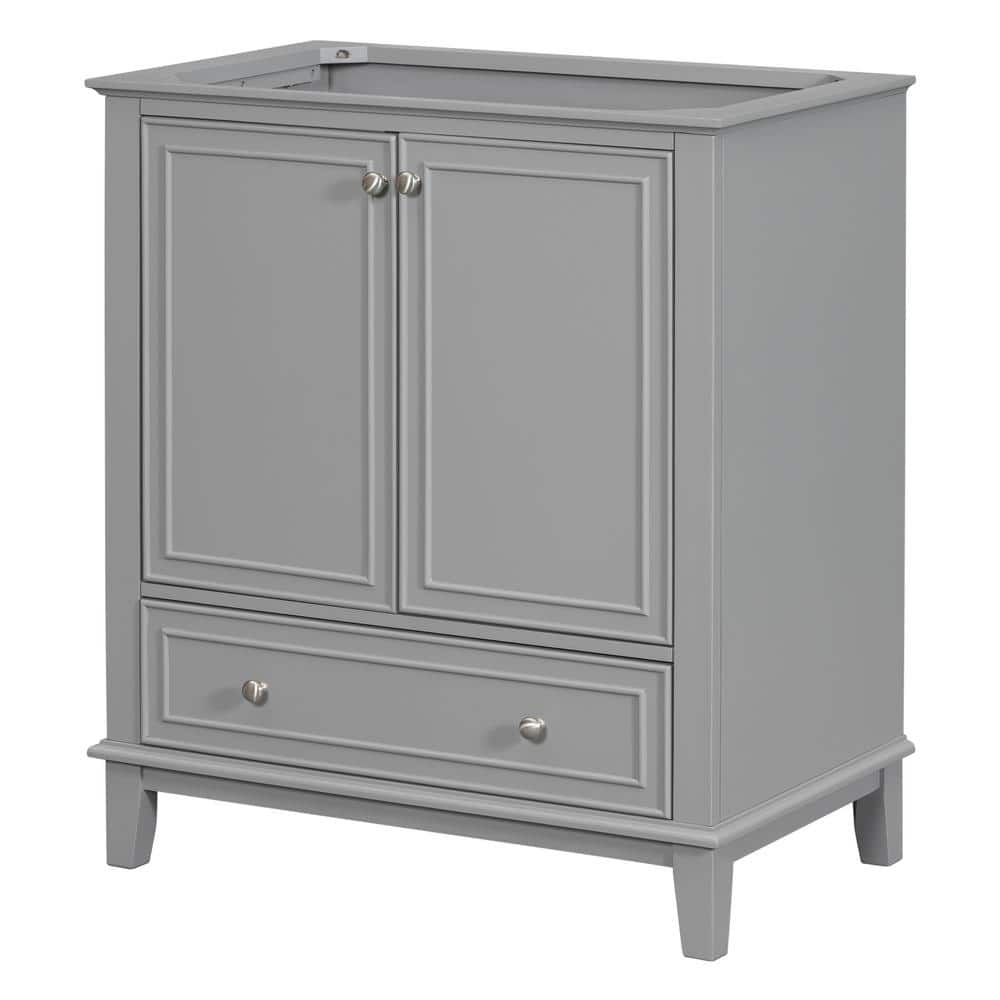 30 in. W x 17.8 in. D x 33.82 in. H Bath Vanity Cabinet without Top with Doors and Drawer in Gray price history on PriceWatchPro