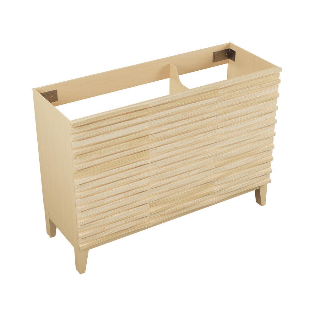 Cascade 48" Natural Oak Freestanding Bathroom Vanity Cabinet