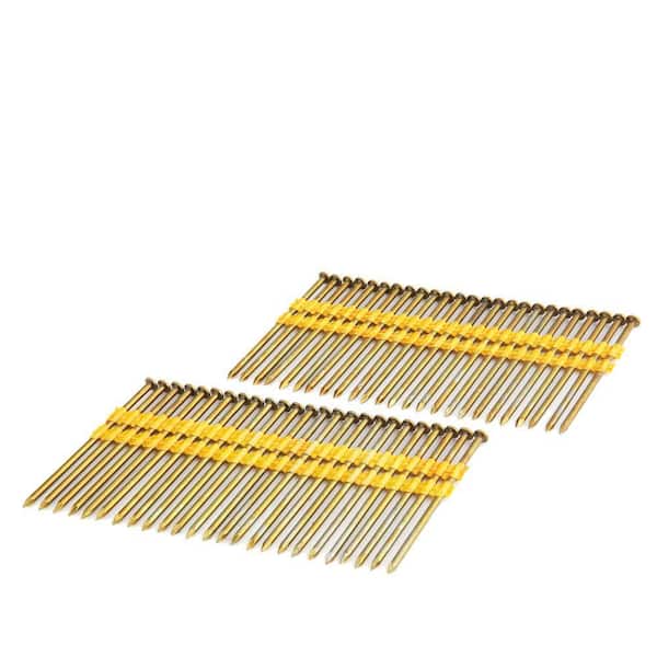 Freeman 3-1/4 in. x 0.131 in. 21-Degree Plastic Collated Smooth Shank Brite Coated Framing Nails (2000-Count)