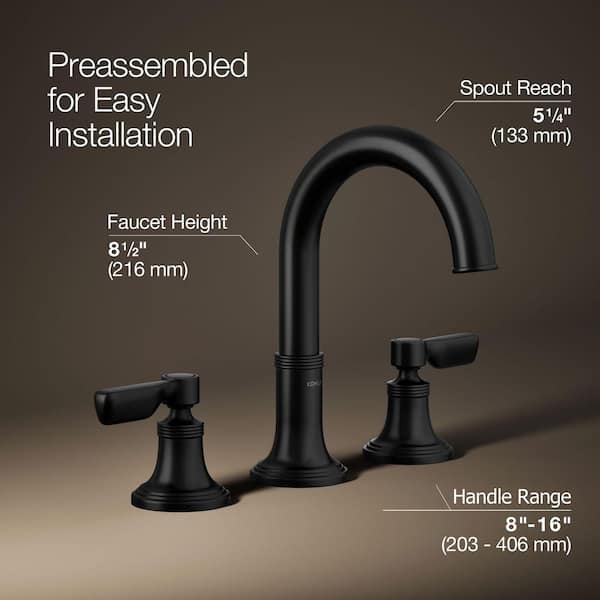 KOHLER Paces 8 in. Widespread Double Handle Bathroom Faucet with