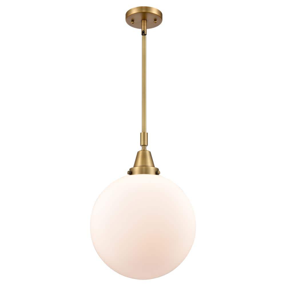 Beacon 100-Watt 1-Light Brushed Brass Standard Mini Pendant Light with Painted Glass Shade, No Bulbs Included price history on PriceWatchPro