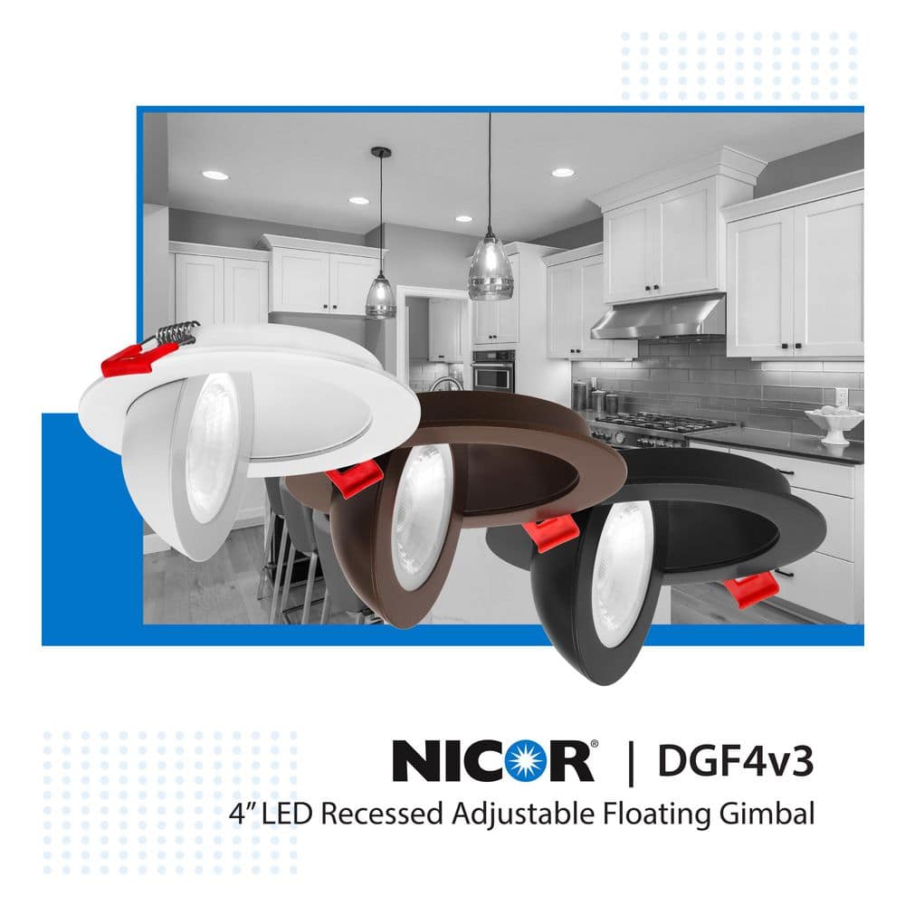 White Aluminum 4-Inch LED Canless Recessed Lighting Kit