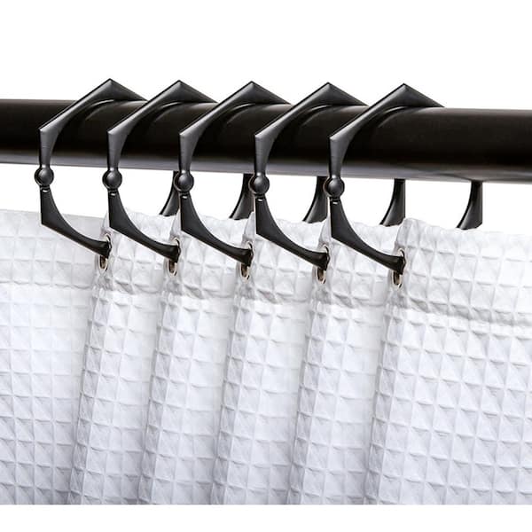 Utopia Alley Rustproof Zinc Shower Curtain Hooks and Rings for