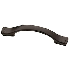 Step Edge 3 or 3-3/4 in. (76/96 mm) Matte Black Cabinet Spoon Foot Drawer Pull
