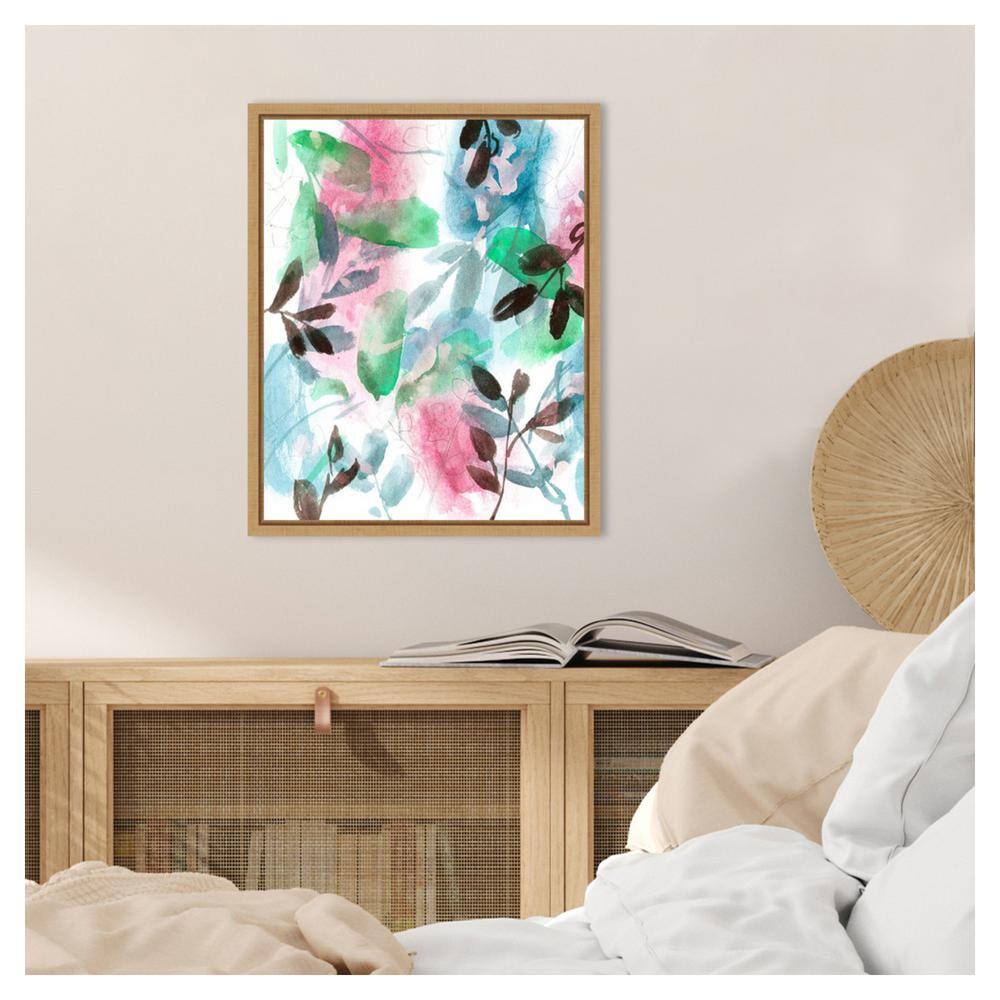 Shadow of My Dream VII Abstract Canvas Art with Maple Frame