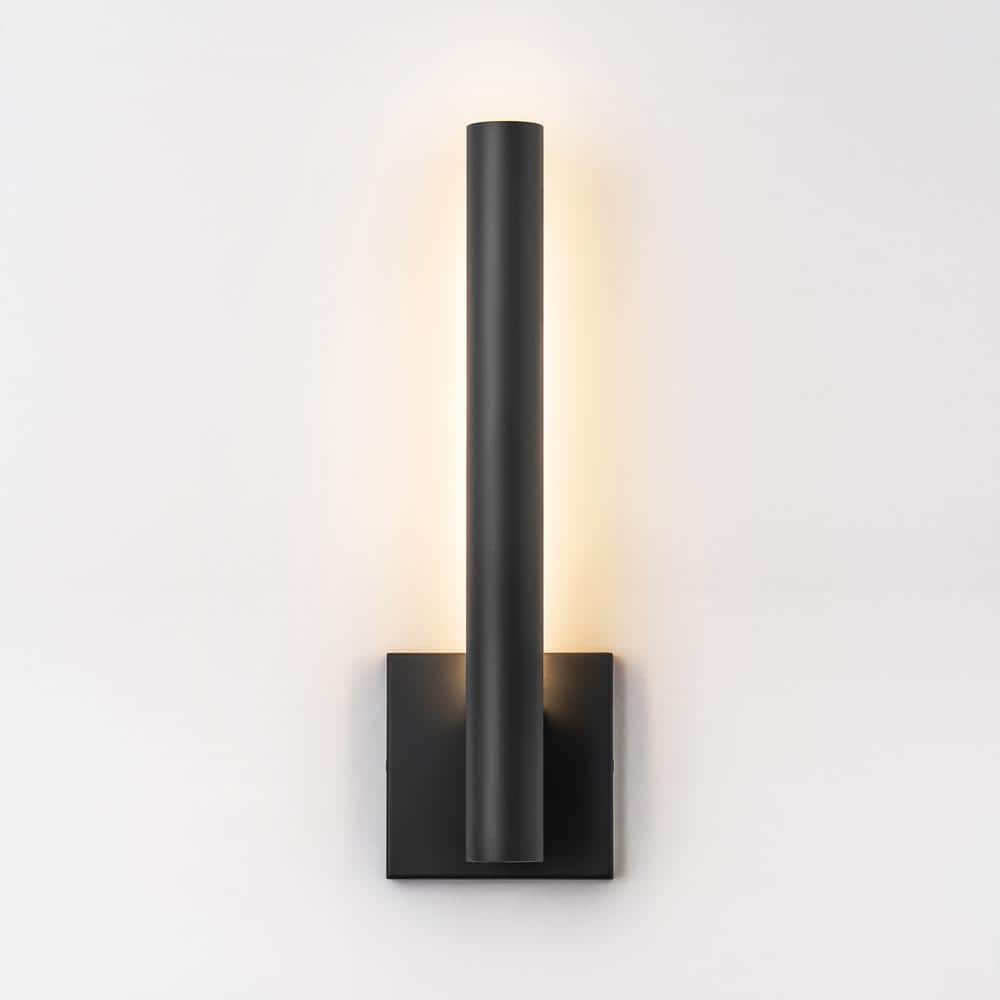 Modern Black Metal Cylinder LED Wall Sconce