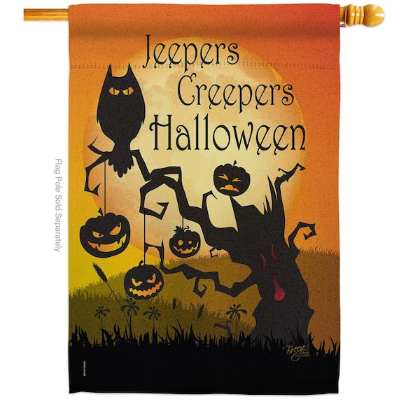 Breeze Decor 28 in. x 40 in. Jeepers Creepers Fall House Flag Double-Sided Decorative Vertical Flags