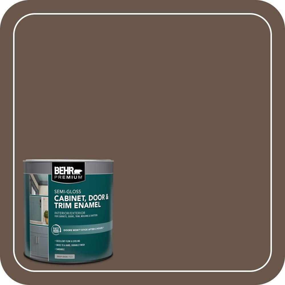 BEHR PREMIUM 1 qt. #PPU5-18 Chocolate Swirl Semi-Gloss Enamel
