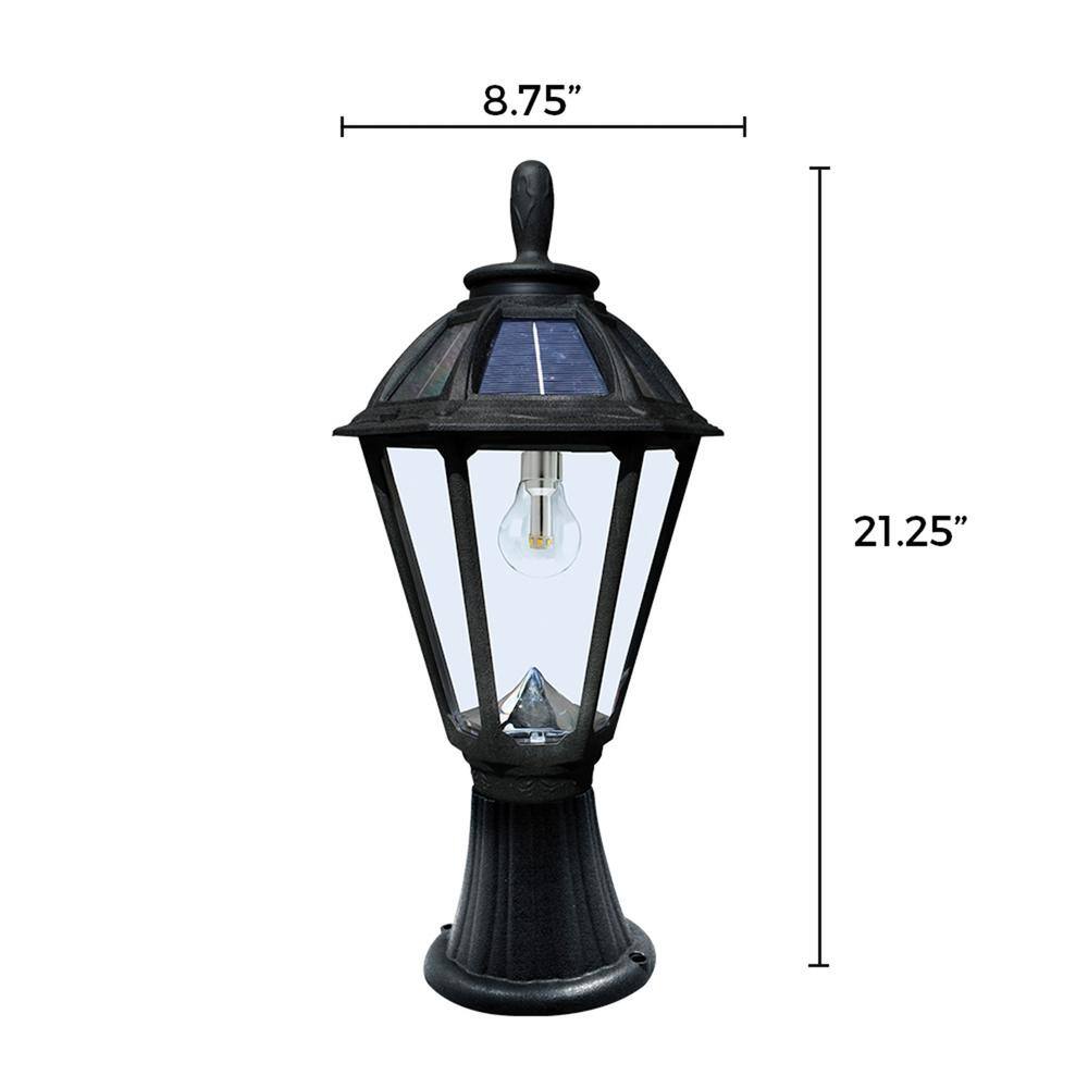 Polaris Black Solar LED Outdoor Post Light with Multiple Mounting Options
