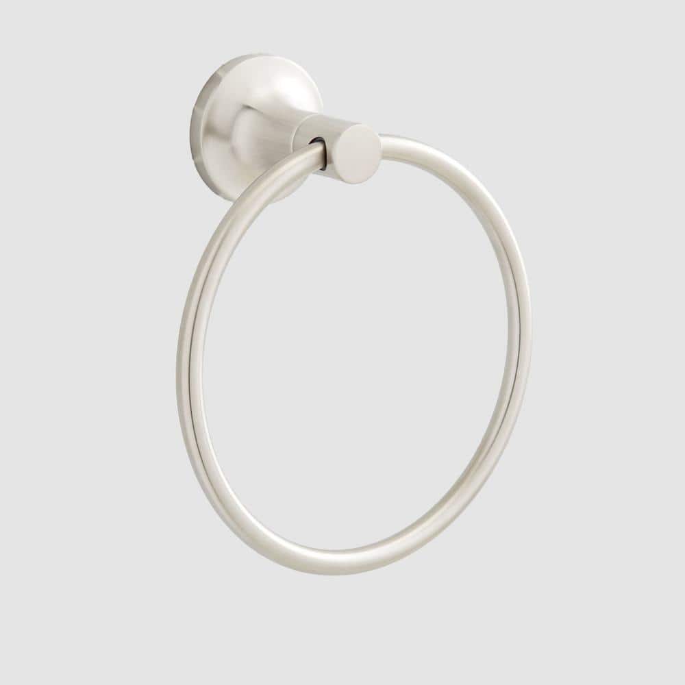 Brushed Nickel Round Wall Mounted Towel Ring