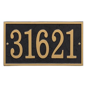 Rectangular House Number & Street Name Signs with Chrome Fixings 
