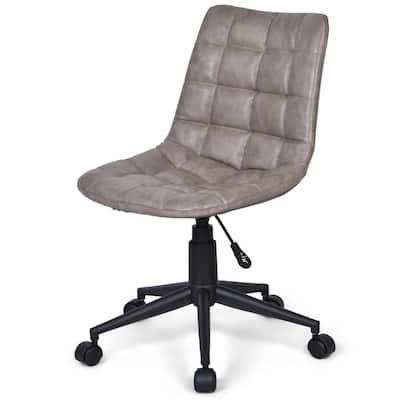 Chambers Swivel Adjustable Executive Computer Office Chair in Distressed Grey Faux Leather