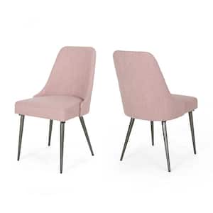 Alnoor Light Blush Fabric Upholstered Dining Chair (Set of 2)