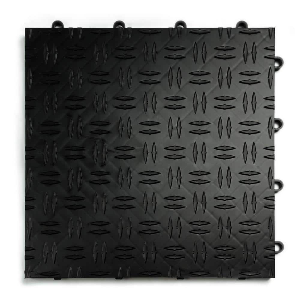 Diamond Black 12 in. x 12 in. x 0.5 in. Modular Garage Flooring Tile 48 Pack Covers 48 sq. ft. price history on PriceWatchPro
