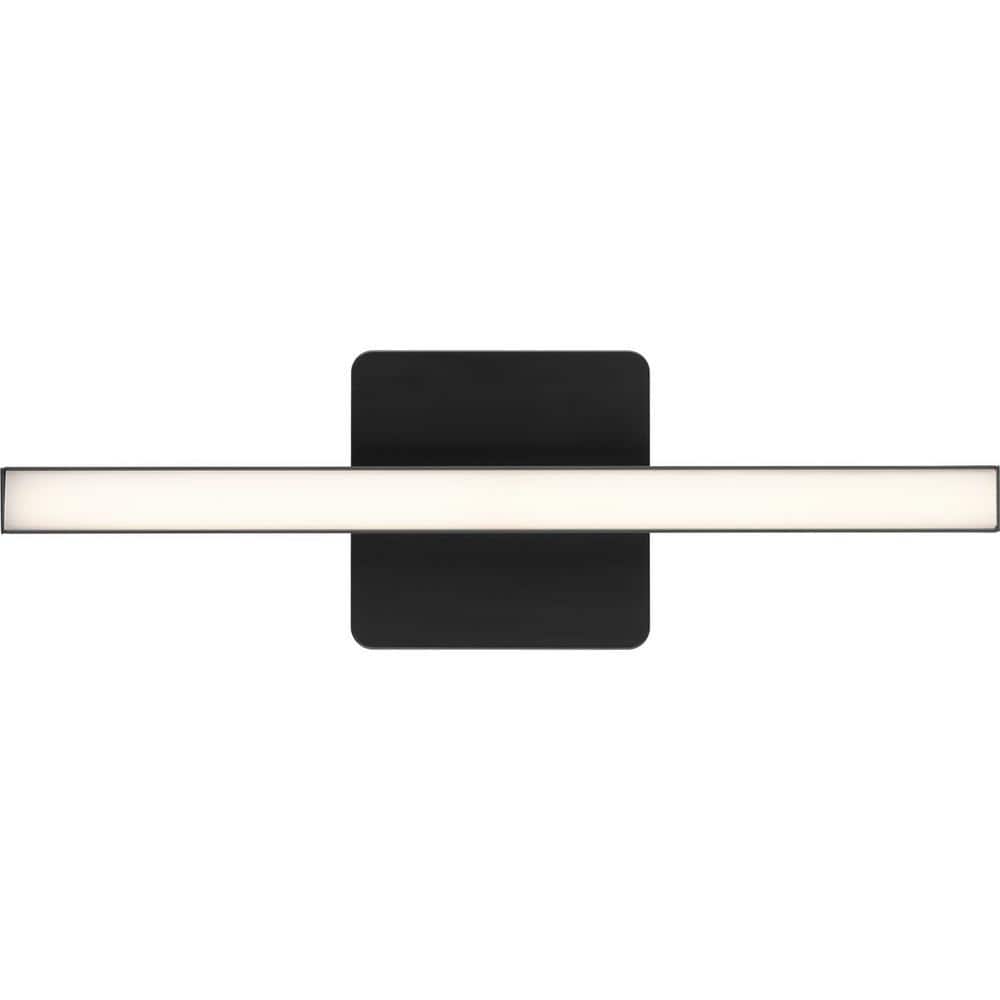 Matte Black LED Linear Vanity Light with Acrylic Shade