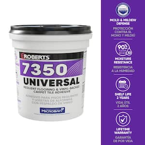 1 Gal. (4 qt. ) 8-10 Hour Dry Time Universal Resilient Flooring and Vinyl-Backed Carpet Tile Floor Adhesive in Off White