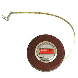 Lufkin Home and Shop 50 ft. SAE Yellow Clad Steel Long Tape Measure with 1/8 in. Fractional Scale