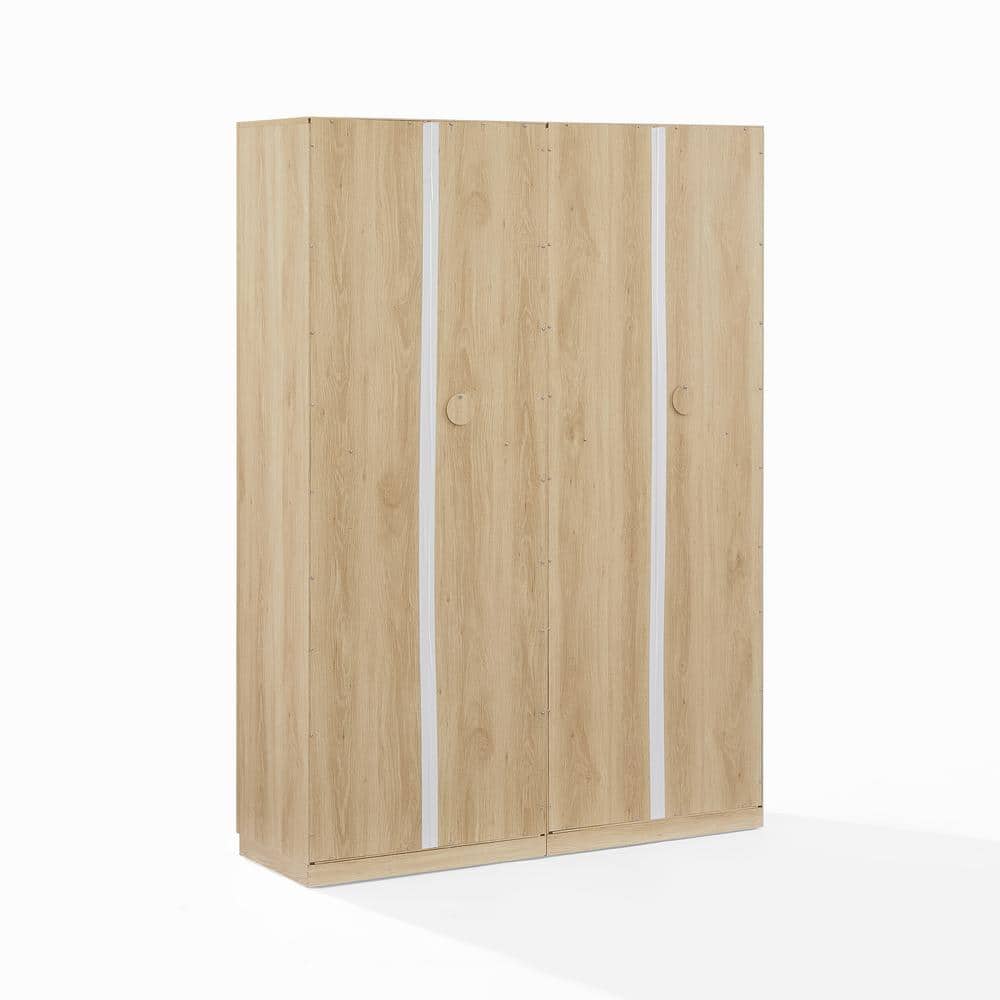 Isla Driftwood 2-Piece Engineered Wood Kitchen Pantry Cabinet Set