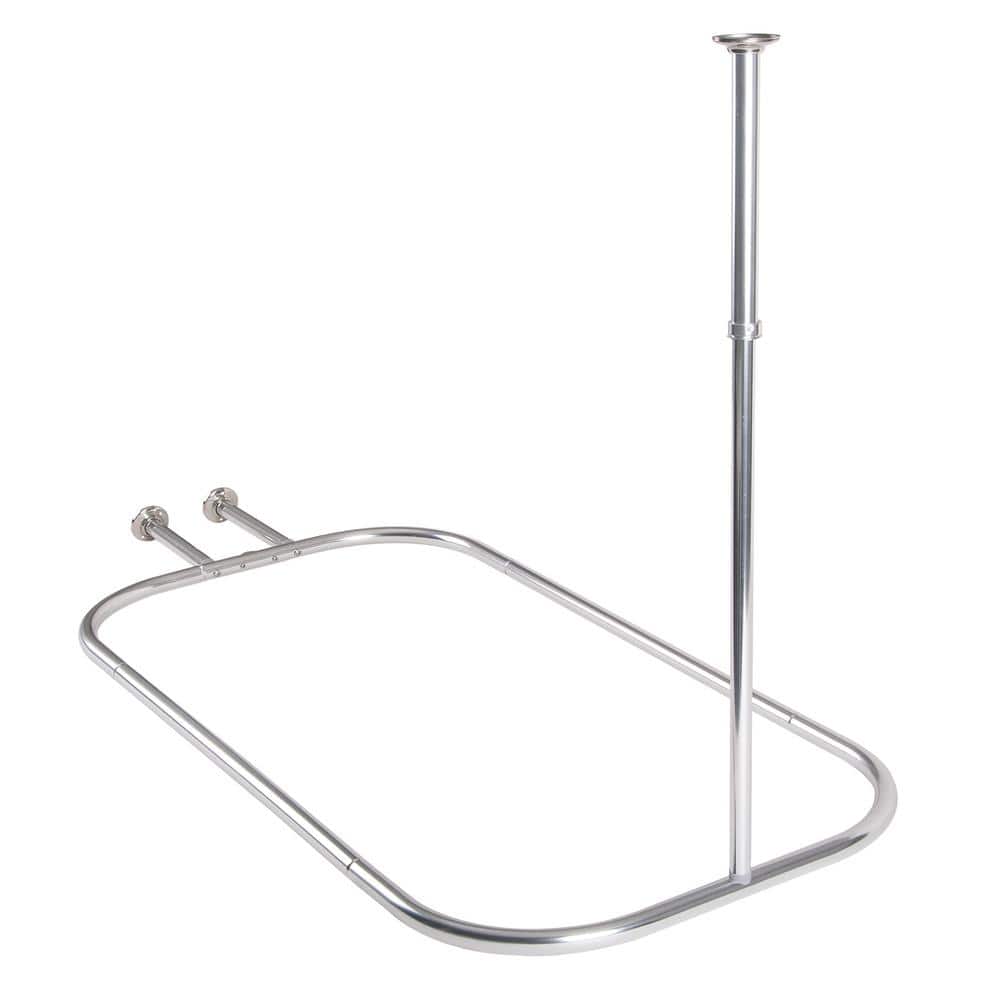 Utopia Alley Hoop Shower Rod for Clawfoot Tub Chrome