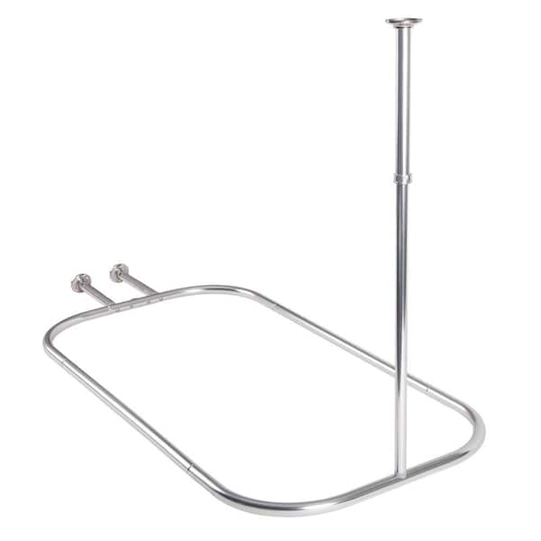 Utopia Alley Hoop Shower Rod for Clawfoot Tub, Chrome