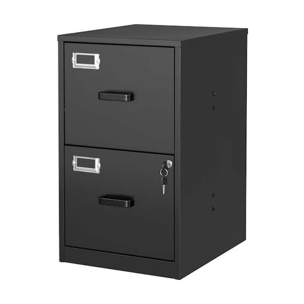 14.2 in. W x 17.9 in. D x 24.6 in. H Two Drawer File Cabinet with Lock Vertical Filing Storage Cabinet