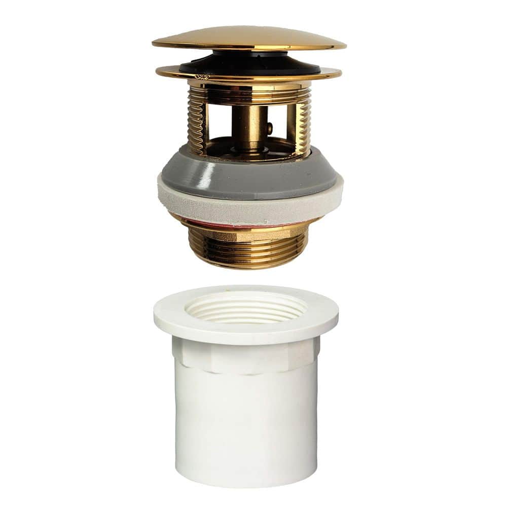 Integrated Overflow Drain 1-1/2 in. NPSM Coarse Thread Tip-Toe Mechanism with PVC Adapter in Brushed Bronze price history on PriceWatchPro