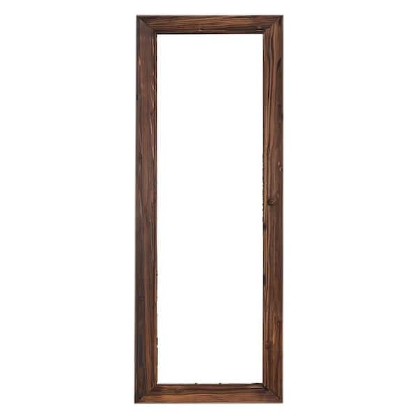 Unbranded 22 in. W x 65 in. H Home Rustic Wood Framed Espresso Full Length Floor Mirror