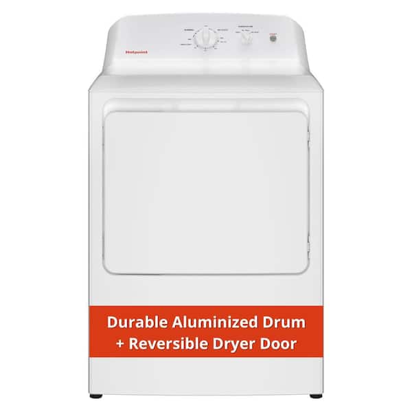 6.2 cu. ft. vented Electric Dryer in White with Auto Dry