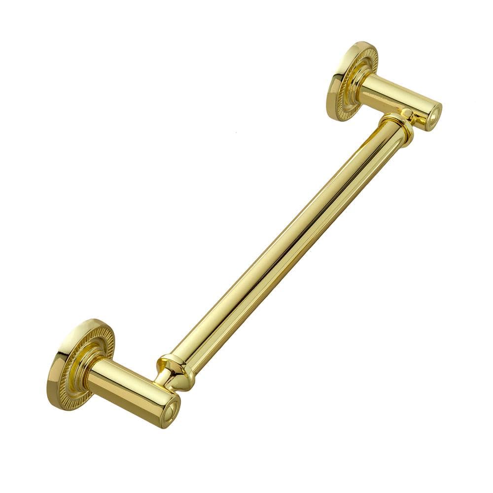 Minted 6-inch Polished Gold Cylindrical Bar Pull with Mounting Hardware