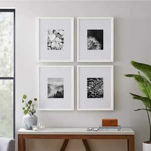 16" x 20" Matted to 8" x 10" White Gallery Wall Picture Frame (Set of 4)
