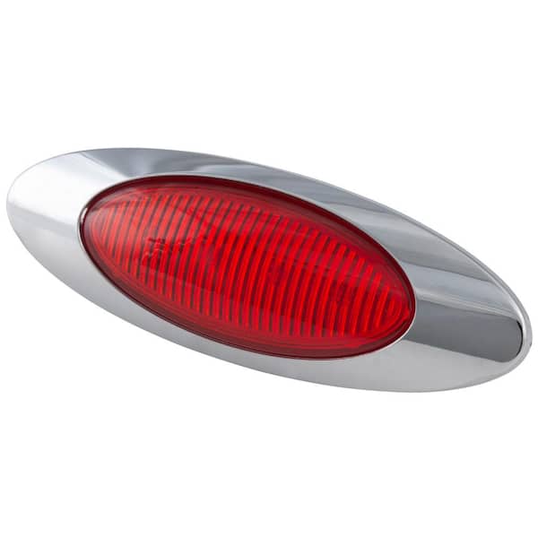 Grote M1 Series LED Clearance Marker Light with Bezel - 180 Molded Bullet, Red