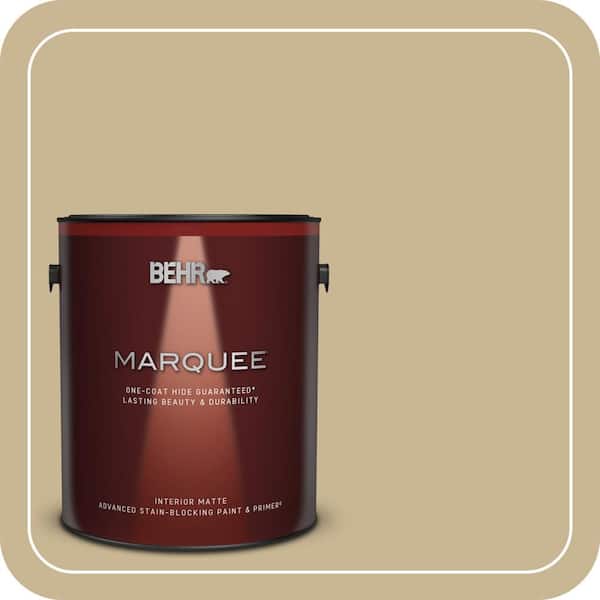 BEHR MARQUEE 1 gal. #MQ2-30 Spring Wheat One-Coat Hide Matte Interior Paint & Primer
