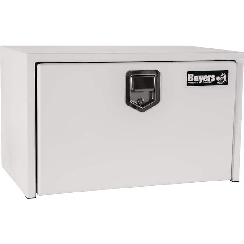 18 in. x 18 in. x 24 in. White Steel Underbody Truck Tool Box