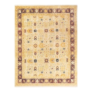 Mogul One-of-a-Kind Traditional Ivory 8 ft. 2 in. x 10 ft. 7 in. Oriental Area Rug
