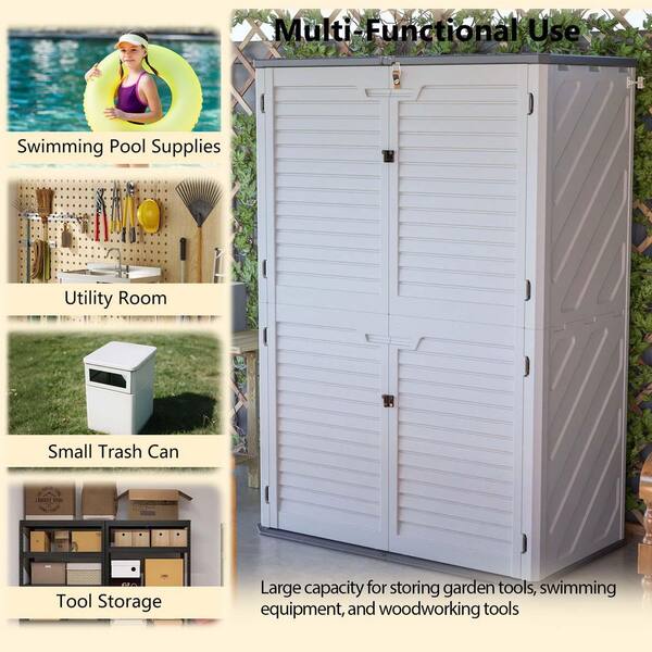 52 in. W x 30 in. D x 74 in. H Outdoor Storage Cabinet, Rust Proof