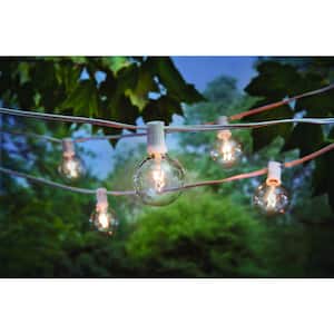 Outdoor/Indoor 12 ft. Plug-In Incandescent G50 Bulb String Light (3-Pack)