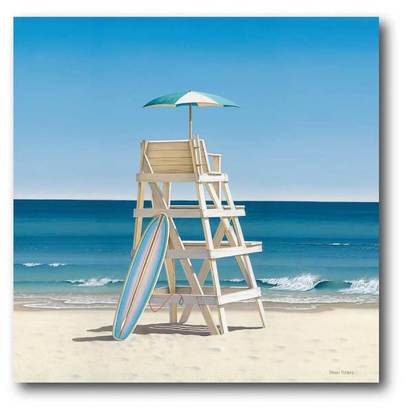 Courtside Market Lifeguard Stand Nature Gallery-Wrapped Canvas Wall Art 20 in. x 24 in.