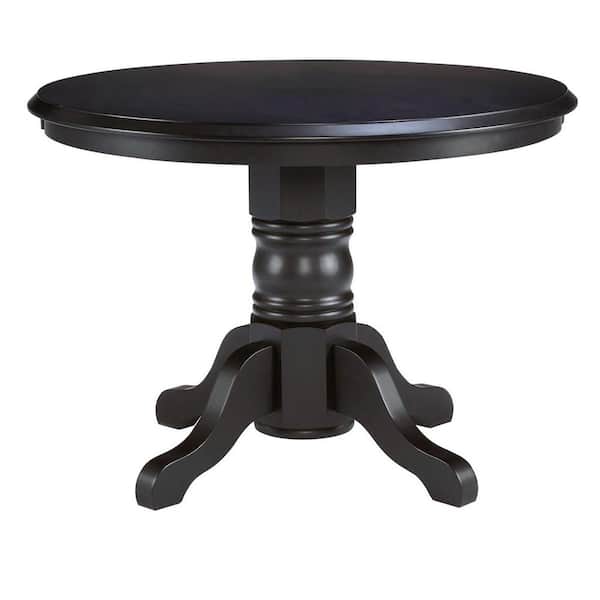 HOMESTYLES 42 in. Round Black Dining Table