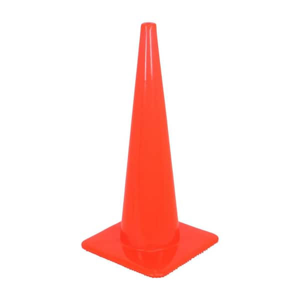 28 Orange Traffic Cone with Black Base and 3M Reflective Collars